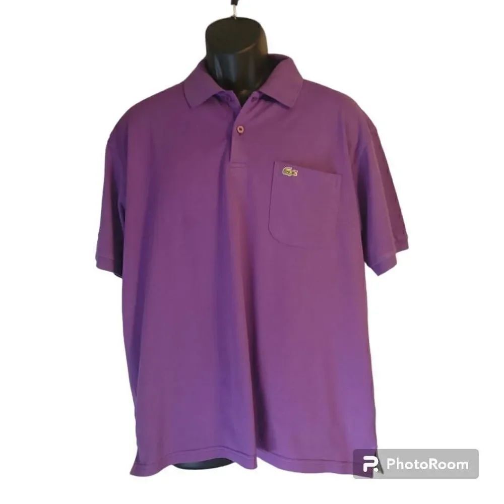 Lacoste Boys Purple Polo Size 7